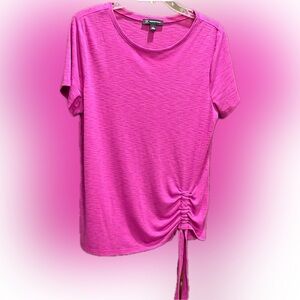 INC | Pink Ruched tie front Women's Top